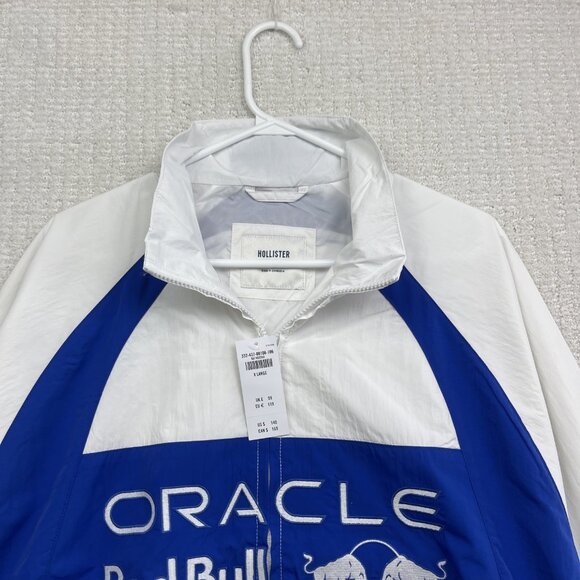 Hollister x Oracle Red Bull Racing Track Jacket Men’s XL White / Blue Graphic - Picture 2 of 10